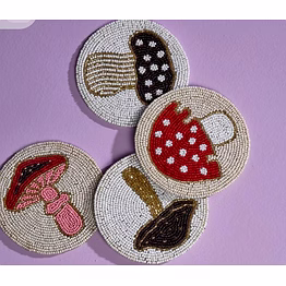 embroidered coasters