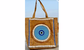 Embroidered Jute  Bag