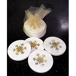 Handcrafted marble stone coasters