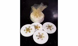 Handcrafted marble stone coasters