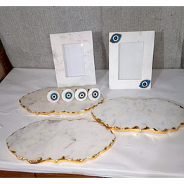handcrafted marble stone picture frame