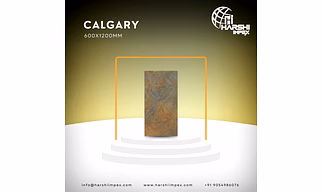 Calgary 600 x 1200 MM Carving Finish Porcelain Tiles (Vitrified Tiles)