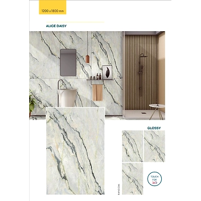 Alice Daisy 1200 x 1800 MM Glossy Vitrified Tiles
