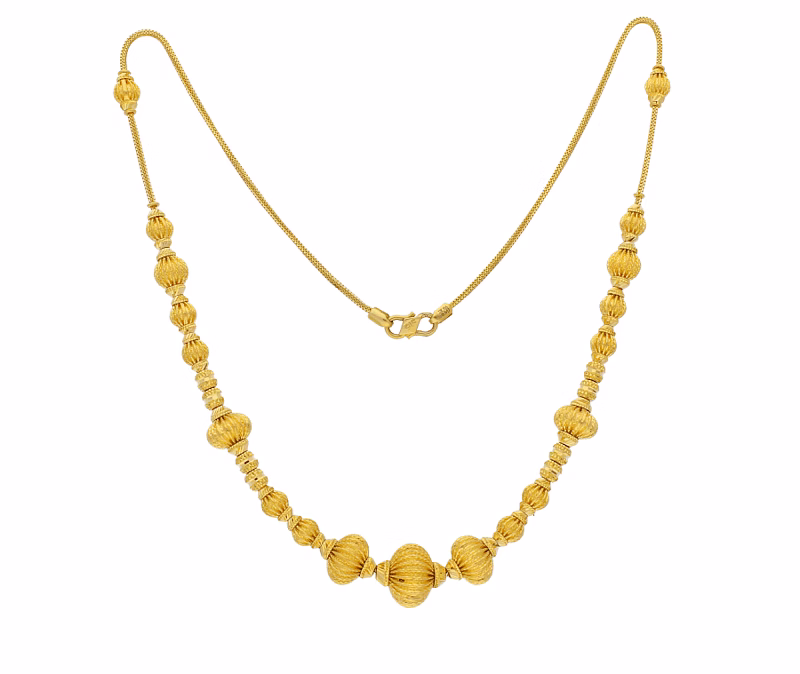 gold chain with beads