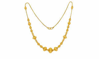 Gold chain with beads