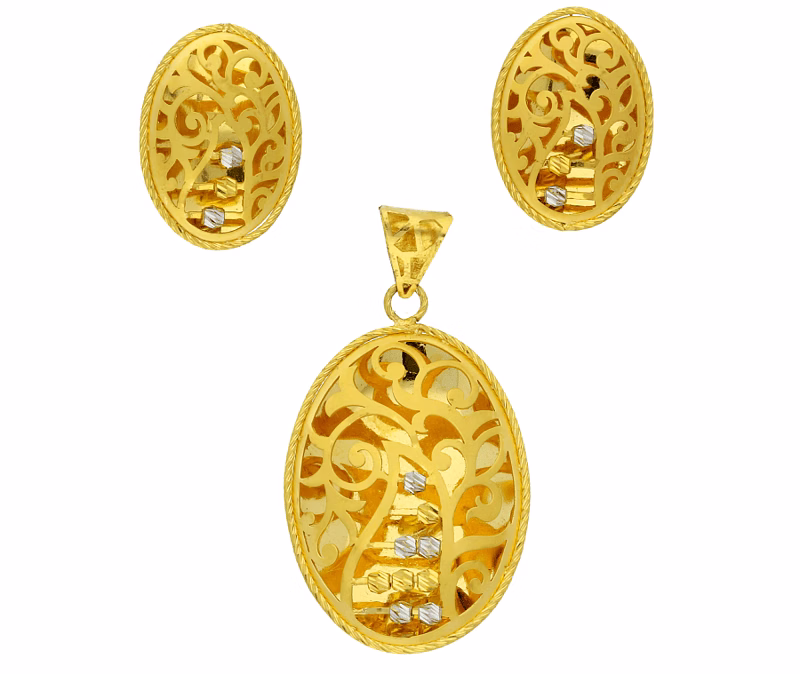 Gold Pendant set image 2