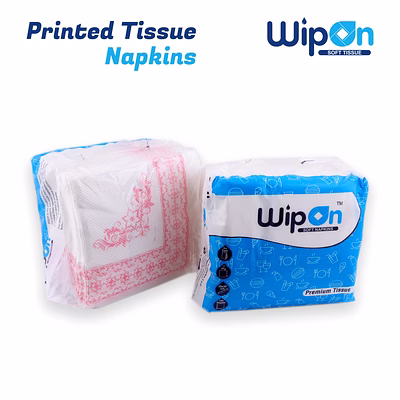 wipon floral printed soft tissue paper napkin servittes, 1 ply