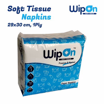 wipon soft tissue napkn 28x30 cm 1 ply, virgin paper