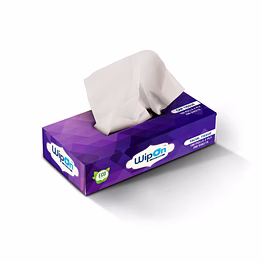 wipon trendy triangles soft facial tissue box, 2 ply