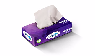 Wipon Trendy Triangles Soft Facial Tissue Box, 2 Ply