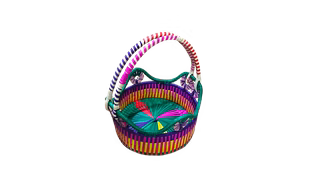 Handmade Flower Basket- Palm Leaf  Basket | Stylish & Eco-Friendly Multi-Utility Basket