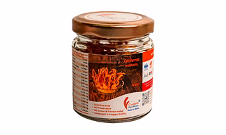 CordyMil 10 gm (Dried Cordyceps militaris fruit bodies - FSSAI Certified 100% Pure & Authentic)
