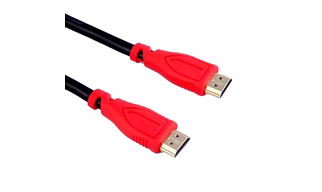 HDMI Cable 1.5M 4K@60Hz High-Speed 19+1 Pin Gold-Plated Connectors Red Grip Black Cable 3 Year Warranty