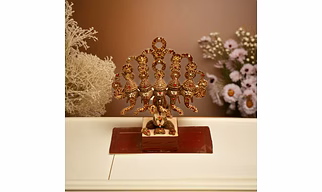 Handcrafted Panchmukhi Ganesh â€“ Areca Nut Statue for Home & Altar