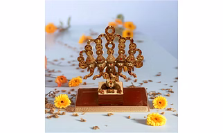 Rewa Artisan Panchmukhi Ganesha â€“ 9-Inch Sustainable Spiritual Sculpture