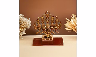 Intricately Carved Panchmukhi Ganpati â€“ Eco-Conscious 9-Inch Idol