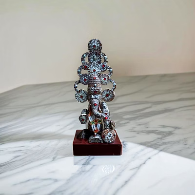 supaari ganesha aashirwaad mudra idol supaari ganesha aashirwaad mudra idol – handcrafted betel nut sculpture for blessings