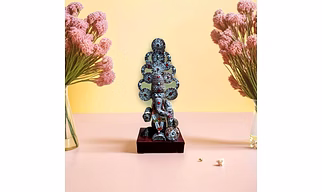 Hand-Carved SUPAARI Ganesha in Aashirwaad Mudra – Premium Betel Nut Idol for Worship