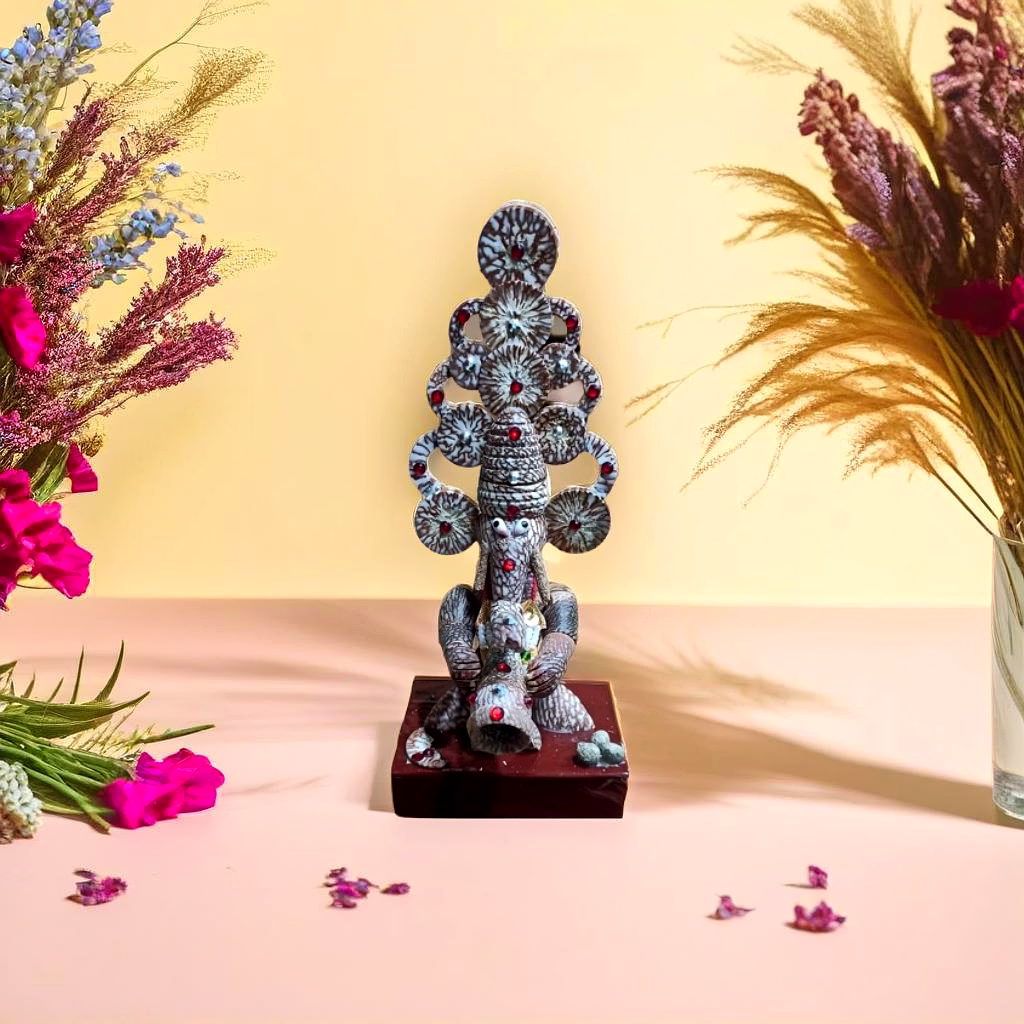 SUPAARI Exclusive Ganesha Shehnaayi Mudra Idol – Spiritual Betel Nut Handicraft for Devotees image 2