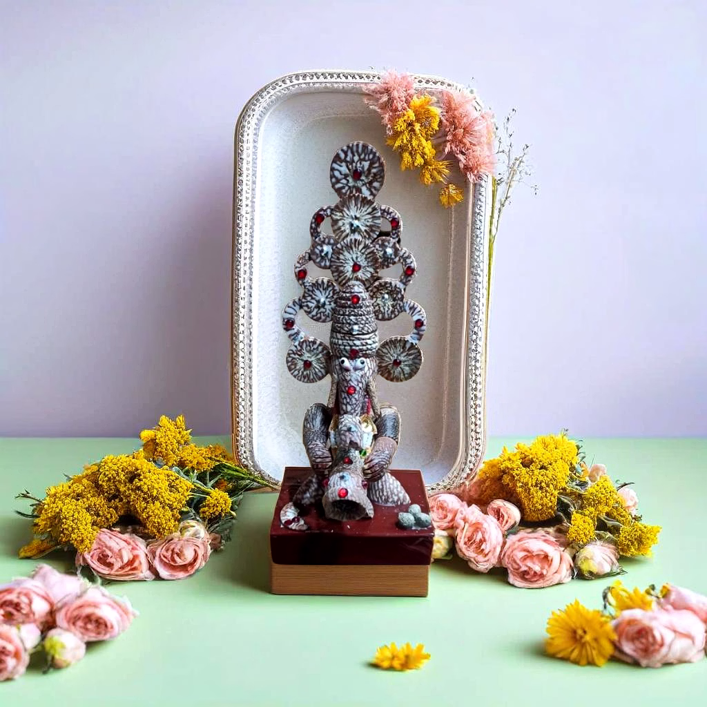 SUPAARI Exclusive Ganesha Shehnaayi Mudra Idol – Spiritual Betel Nut Handicraft for Devotees image 3