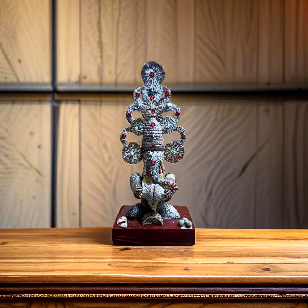 Traditional SUPAARI Ganesha in Tabal Mudra – Exquisite Betel Nut Art for Spiritual Décor image 4
