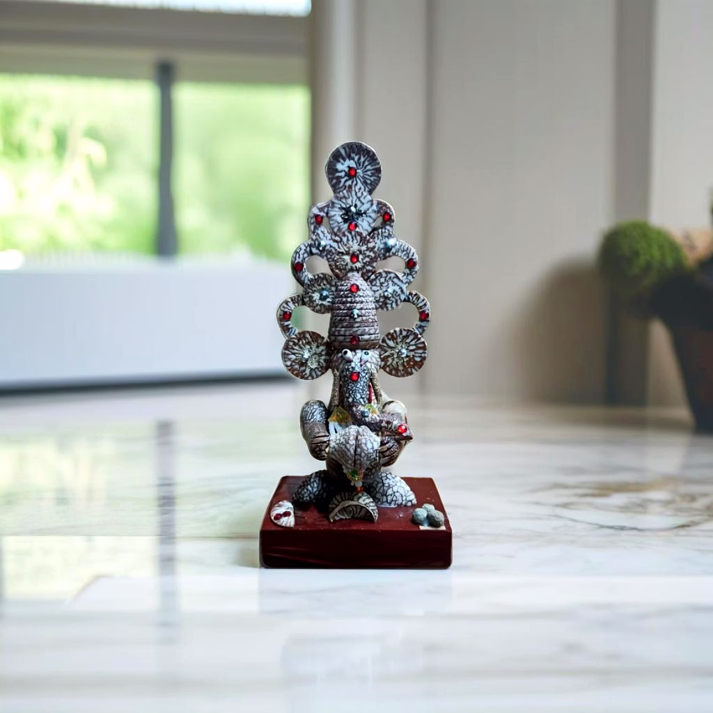 Traditional SUPAARI Ganesha in Tabal Mudra – Exquisite Betel Nut Art for Spiritual Décor image 3