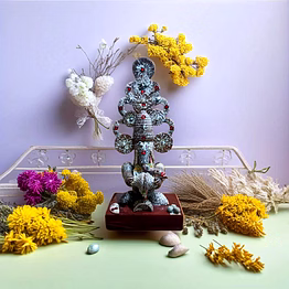 supaari exclusive tabal mudra ganesha – artisan betel nut sculpture for homes & temples