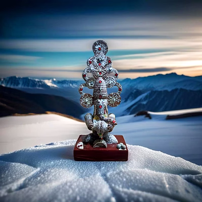 supaari ganesha dhol mudra idol – handcrafted betel nut sculpture in festive drumming pose