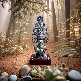 handcrafted supaari dhol mudra ganesha idol – unique eco-friendly betel nut masterwork