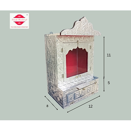 Aluminium Small Pooja Temple - PM12AL-3