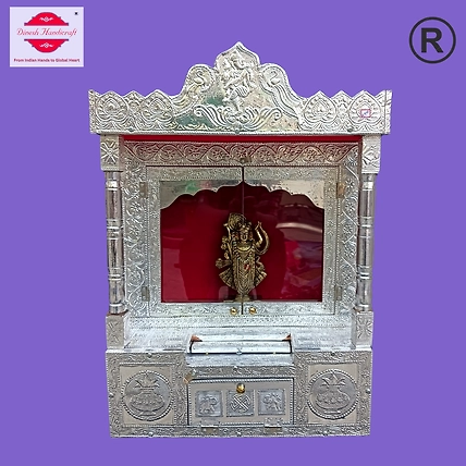 Aluminium Metal Pooja Temple with Pillors - 15-3