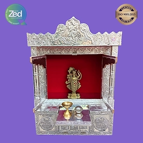 Aluminium Metal Pooja Temple with Pillors - 15
