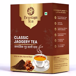 brustam classic jaggery tea – natural sugar free healthy herbal tea