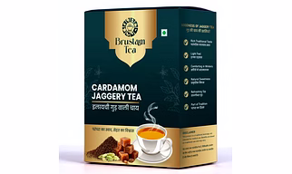 Brustam Cardamom Jaggery Tea – Natural Herbal Tea with Rich Aroma