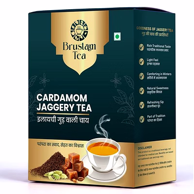 brustam cardamom jaggery tea – natural herbal tea with rich aroma
