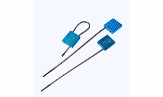 JHAS METAL CABLE LOCK / WIRE ROPE SEALS BLUE COLOUR 3.5 MM DIAMETER