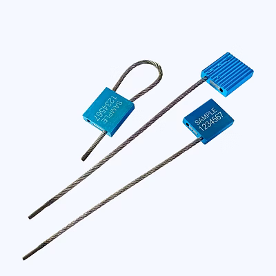 jhas metal cable lock / wire rope seals blue colour 3.5 mm diameter
