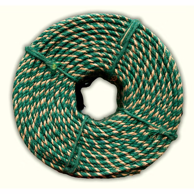 jute rope with marker or red yarn