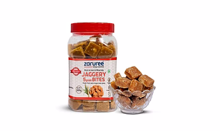 Zaruree Natural Jaggery Bites 500g (5g Each) | Chemical-Free & Naturally Processed | Healthy and Delicious Sweet Treats