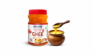 Zaruree A2 Certified Desi Cow Ghee 500ml | Made from Malnad Gidda Breed | Pure, Natural, and Healthy | High-Quality Traditional Ghee