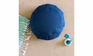COTTON ROUND MEDITATION CUSHION -WITH BUCKWHEAT FILLING