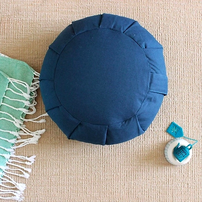 COTTON ROUND MEDITATION CUSHION -WITH BUCKWHEAT FILLING