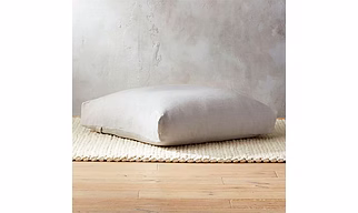 COTTON SQUARE MEDITATION CUSHION-WITH BUCKWHEAT FILLING