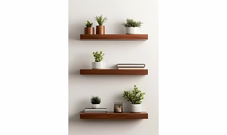 Handcrafted Wooden Wall Shelf
