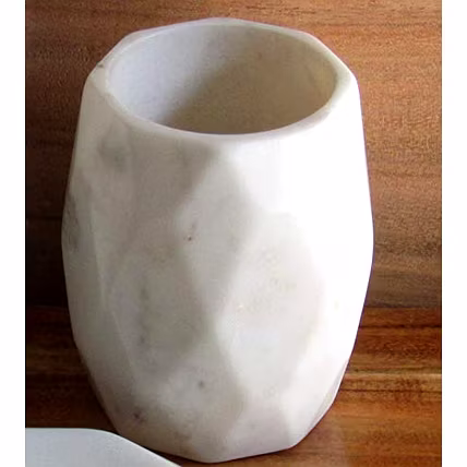 Stylish Pure Marble Stone Made Bathroom Accessories (Set of 3)-2