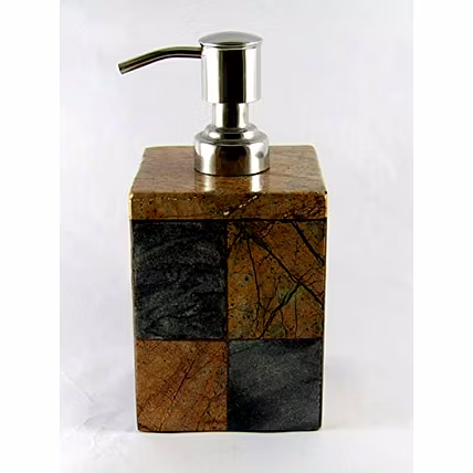 Luxury Multi Colored  Marble Bathroom Accessories Set  (set of 4)-2