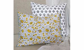 Cotton Canvas Hand Block Printed Cushion Covers
