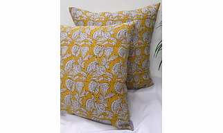 Hand Block Printed Linen Cushion Covers