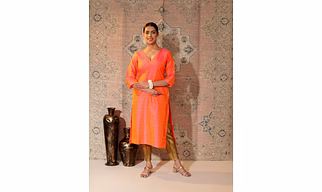 Satin silk straight Kurta