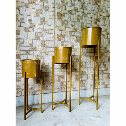 3 pc Metal Planter Set-3